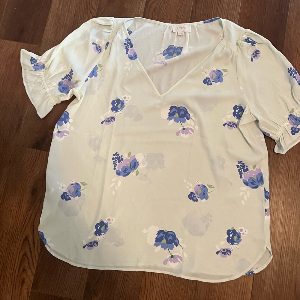 Sheer floral shirt from the loft